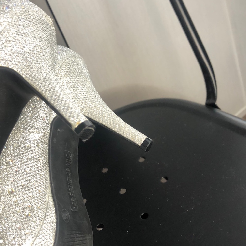 Silver Slippers Rhinestone Sparkle Heel - Picture 5 of 6